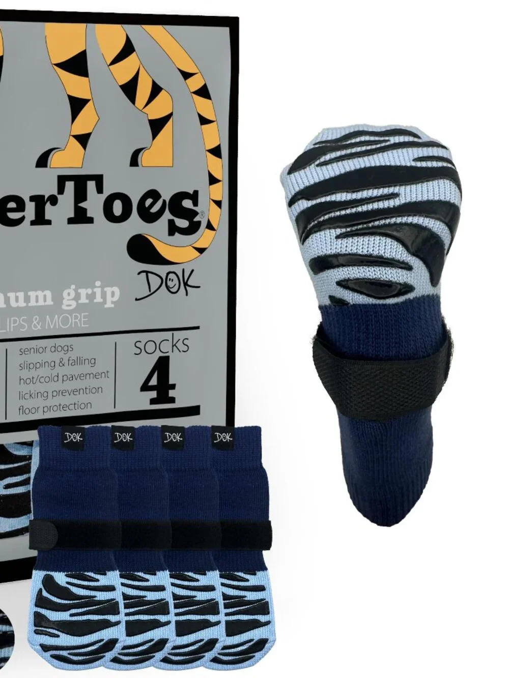 TigerToes Premium Non-Slip Dog Socks Size XXL N2257